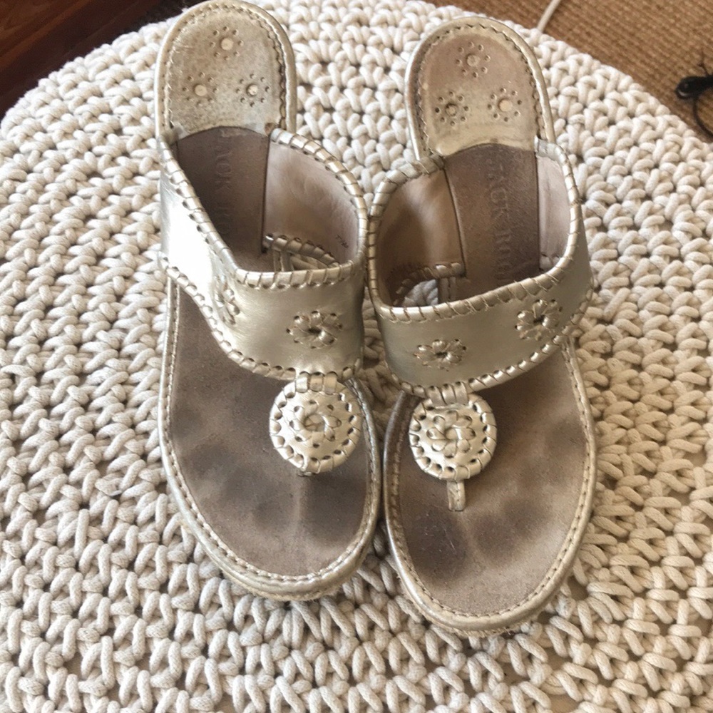 Jack Rogers Platinum Wedge